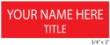 NB-2 - Name Badge - 2 Lines